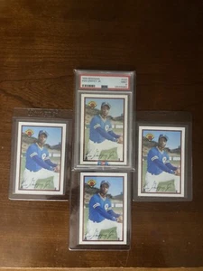 1989 BOWMAN KEN GRIFFEY JR # 220 RC PSA 9 (3) PACK FRESH ROOKIE 4 CARDS MINT LOT - Picture 1 of 7