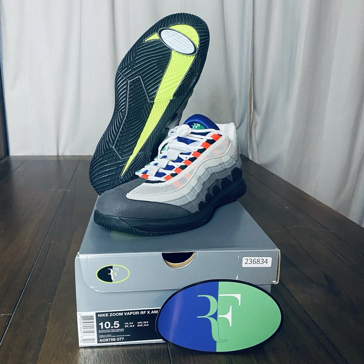 NikeCourt Vapor RF x Air Max 95 Greedy for Sale | Authenticity
