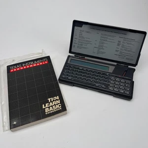 Texas Instruments TI-74 BASICALC Programmable Calculator + Learn BASIC Guidebook - Picture 1 of 7