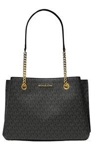 MICHAEL KORS TEAGEN LARGE LONG DROP SATCHEL SHOULDER TOTE BAG GOLD HARDWARE - Bild 1 von 19
