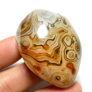 55g Natural Pulido Seda Bandas Ágata Encaje Ágata Cristal Madagascar o942 - Imagen 1 de 6