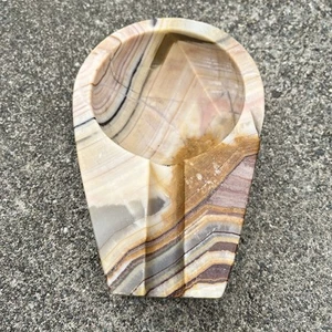 Vintage Mid Century Marble Solid Stone Heavy Cigar Cigarette Ashtray . Incense - Picture 1 of 16