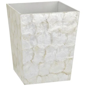 Cesta de residuos Capiz Shell 10,6"x7,9"x7,9" marfil - Imagen 1 de 1