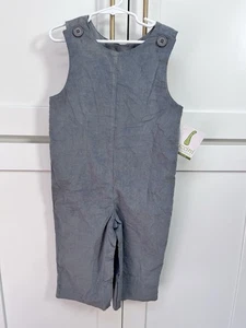 NWT Zuccini Gray Corduroy Boys Sz 3T Longall Boutique Cotton Sleeveles 1 Piece - Picture 1 of 8