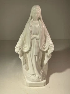 VTG Relpo Japan Madonna Virgin Mary Porcelain Ceramic Planter Art Deco White 8" - Picture 1 of 23