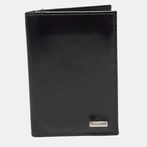 Dolce & Gabbana Black Leather Bifold Card Holder - Picture 1 of 9