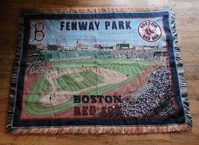 Boston Red Sox Fenway Park Woven Stadium Tapestry Throw Blanket 5x3 Feet New - Image 1 of 4