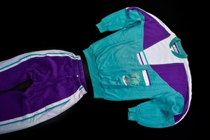 Tuta allenamento vintage track jump suit atleta jogging vintage anni 80 90 party S nuova - Foto 1 di 21