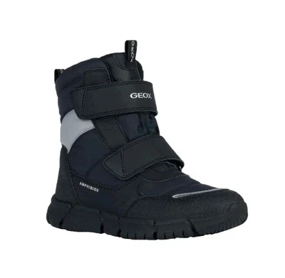 GEOX Boy's Flexyper Black/Grey Waterproof Boots SIZE 3.5 - Image 1 of 4