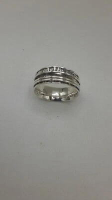 Sterling Silver Spinner Ring Stress Relieving Fidget Ring 5.85 Grams Size 8 GIFT - Image 1 of 4