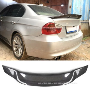 FOR 2006-2011 BMW E90 3 SERIES M3 SEDAN CARBON FIBER REAR TRUNK LIP SPOILER WING - Picture 1 of 17