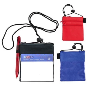 50 Conference Badges ID Card Holder Trade Show Badge Zipper Wholesale Bulk 4x5 - Picture 1 of 4
