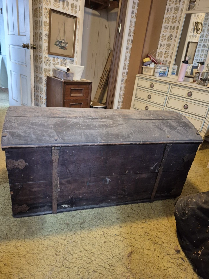 Antique Scandanavian Sea Captains Chest  - Image 1 of 4