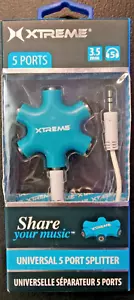 ¡Divisor de audio Xtreme Universal 5 puertos 3,5 mm!!NUEVO!! - Imagen 1 de 4