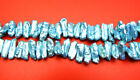 12-15mm Naturalne Biwa Niebieskie Perły Luźne koraliki do tworzenia biżuterii Zrób to sam Pasma 14''