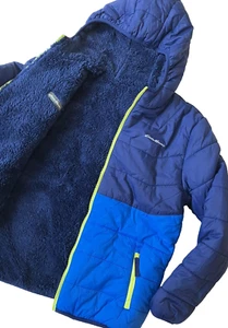 NWT Eddie Bauer Youth Kids Reversible Jacket Coat Winter Size L/14-16 Blue - Picture 1 of 7