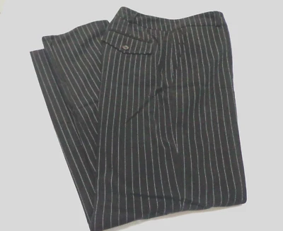 Pantalones Monroe & Main para mujer talla 6 pantalones negros a rayas Foto 1 de 4