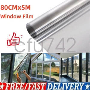 Privacy One Way Mirror Glass Window Tint Film Home Block UV Heat Reduction DIY - Picture 1 of 4