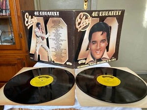 Elvis 40 Greatest Hits England UK pressing 12'' vinyl 2 x Lp 1975 KING OF ROCK - Picture 1 of 3