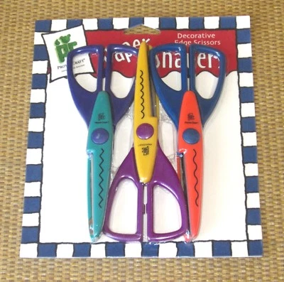 Paper Shapers Scissors | *NEW* 3 Pack PROVO CRAFT Scallop/Wave/ZigZag (Pinking) - Image 1 of 3