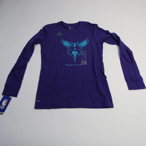 Charlotte Hornets Nike NBA Authentics Long Sleeve Shirt Women's Purple New Cover