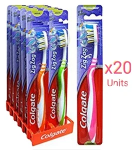 Colgate Toothbrush Zig Zag Soft Bristles Cleans in Between Teeth - 20 Units - Picture 1 of 3