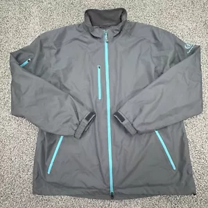 Peter Millar Jacke Herren 2XL grau Element 4 Wind Wind Windbreaker durchgehender Reißverschluss Mantel Golf - Bild 1 von 8