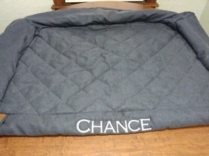 Orvis Dog Bed Recovery Zone Couch Slate COVER ONLY XLarge XL Monogrammed CHANCE - Picture 1 of 20
