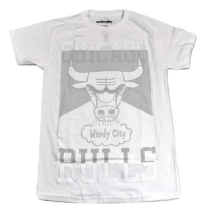 NBA Hardwood Classics Mens Chicago Bulls Windy City All White Shirt New S, M - Picture 1 of 5