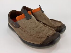 Crocs Linden Loafer Men's Brown Leather Slip On Boat Shoes Mens 11