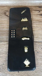 Monopoly Empire 6 Gold Tokens And 2 Black Dice Replacement Pieces - Picture 1 of 6