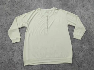 Ingrid+Isabel Maternity Top Womens Large Beige Henley Long Sleeve Comfort Casual - Picture 1 of 7