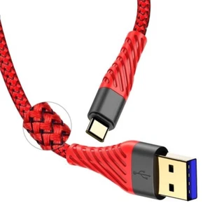 6Ft USB 3.1 USB-C Type C Male to USB 3.0 Type A Male Fast Charging Cable Nylon - Picture 1 of 2