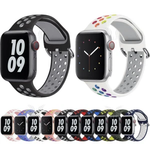For Apple Watch Series 10 9 8 7 6 5 4 Ultra 2 SE Silicone Sport Watch band Strap - Picture 1 of 29