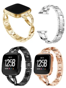 Bling Diamond Bands Stainless Steel Strap For Fitbit Versa / Versa 2/ Versa Lite - Picture 1 of 16