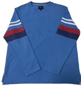 Sudadera Boden para hombre con bolsillo de centeno azul con brazos a rayas talla XL NUEVA SIN ETIQUETAS - Imagen 1 de 5