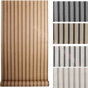 Wooden Slat Panelling Wallpaper 3D Wood Panel Faux Effect Stripe Feature Decors - Picture 1 of 27