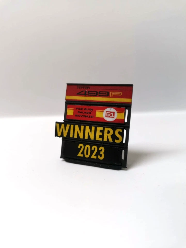PIT BOARD Ferrari 499p winner 24H LE MANS 2023 1:43 1:18 1:24 1:12 1:8 WEC - Immagine 1 di 1
