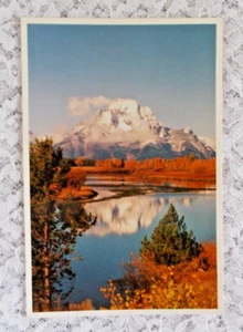 Tarjeta postal Mount Moran 1992 de Oxbow Bend, Parque Nacional Grand Teton - Imagen 1 de 2
