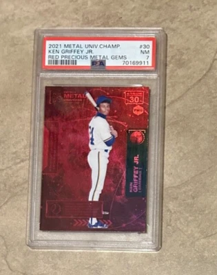 2021 Ken Griffey Metal Universe Champions Red Precious Metal Gems /150 PSA 7 - Image 1 of 2