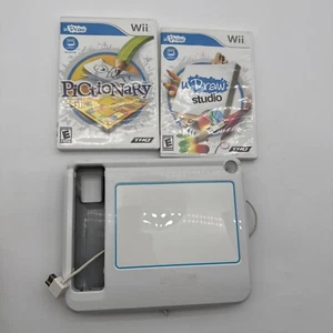 Nintendo Wii Game Tablet with U Draw Studio and Pictionary Bundle Fully Tested - Picture 1 of 8