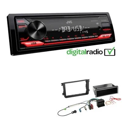 JVC KD-X182DB MP3 DAB+ USB 1-DIN Autoradio für Seat Toledo IV schwarz - Bild 1 von 4