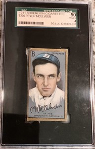 1911 Sovereign Cigarettes Gold Border Pryor McElveen T205 SGC VGEX 4