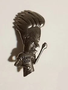 1993 Beavis And Butt-head MTV Network Pewter Starline Pin Badge Death Rock - Picture 1 of 3