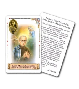 †St. Maximilian M. Kolbe: Drug Addiction Prayer Card – Catholic Devotion  - Picture 1 of 1