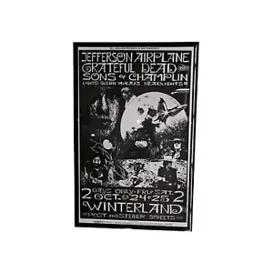 Poster Grateful Dead, Jefferson Airplane 1969 S.F Winterland 11 X 17 incorniciato - Foto 1 di 2