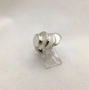 Solid ~ Sterling Silver .925 14mm Swirl Circle Ring Size 6 - Picture 1 of 9