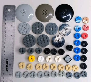 53 LEGO Parts Round Plates & More Mixed Sizes & Colors Lot as Pictured  - Picture 1 of 6