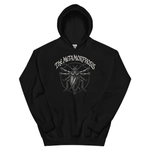 The Metamorphosis. Kafkaesque Vitruvian Roach Unisex Hoodie - Picture 1 of 9