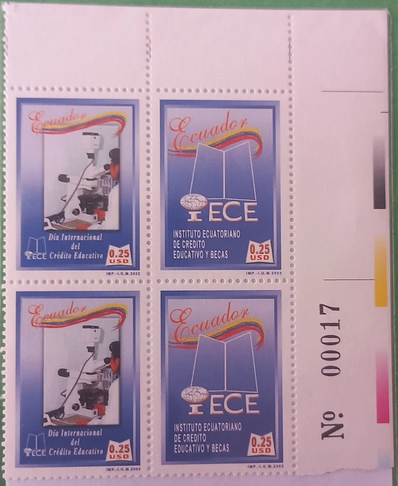 Ecuador 2002 Sc#1615 Ecuadorian Educational Credit And Scholarship (Block) - Image 1 of 1